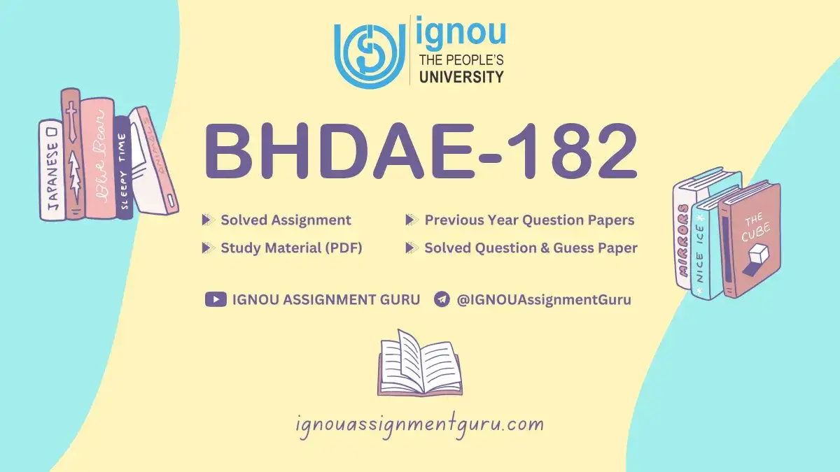 bhdae 182 ignou solved assignment in hindi