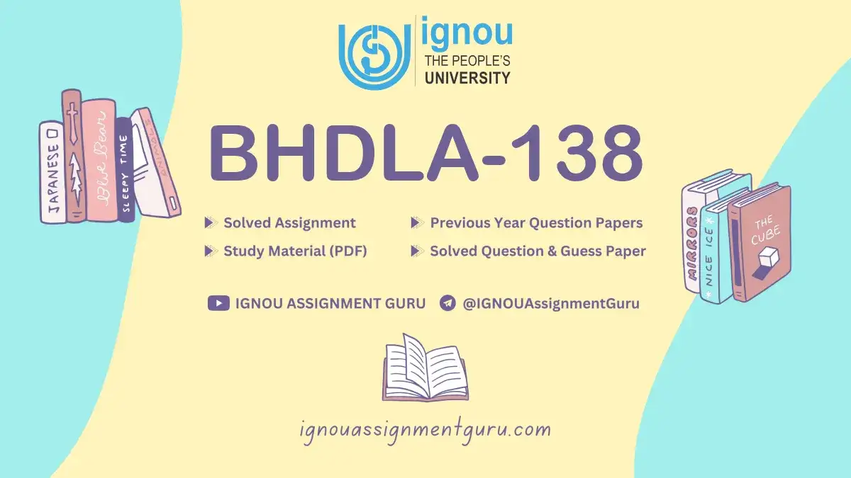 bhdla 138 assignment questions pdf